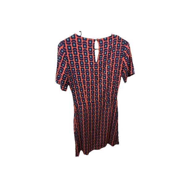 NWT PEPPERBERRY Women’s Geo Floral Front Pocket Super Curvy Dress Coral/Navy 8 - Picture 9 of 10